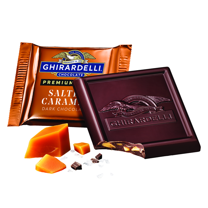 Premium Dark Chocolate Salted Caramel SQUARES Case Pack (540 ct)